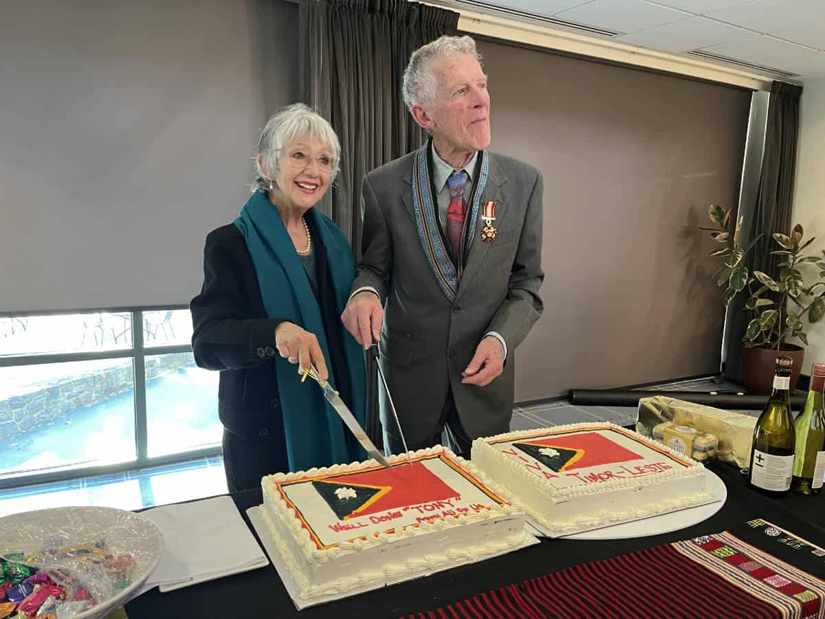 ki amc volunteers celebration to recognise tony jurd award from timor leste government for 50 service in education to youth on 14 july 2024